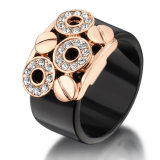 Latest Simple Acrylic Black Fashion Jewelry Gold Finger Ring Designs
