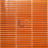Bright Orange Strip Glass Mosaic Tile (PT106)