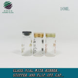 Empty Flip off Cap 10ml Glass Tube Bottle Glass Vials with Rubber Stopper Amber/Clear for Cosmetic Medical Liquid Industry Use