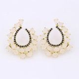 Hot Selling 18K Gold Plated Crystal in 3colors Stud Earring