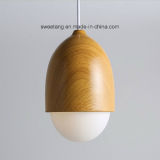 Modern Pendant Lamp with Wood Color for Coffee Bar  Use