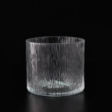 Tree Patterned Glass Candle Vessel