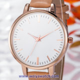 OEM Leather Strap Lady Quartz Wist Watch Ladies Watches (WY-17029A)