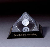 Crystal Pyramid with 3D Laser Inside