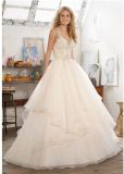 2017 Crystal Beaded Embroidery Ball Gown Bridal Wedding Dresses Wm1705