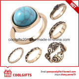 Custom Jewelry 6PCS /Set Plated blue Gem Finger Women Ring Set
