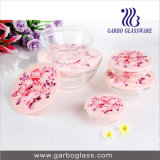 5PCS Glass Bowl Set with Lid Printing GB1401-Mg