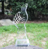 Personalized Thumb Crystal Trophy (KS04159)