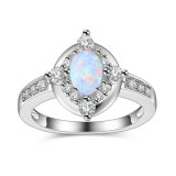 Fashion Jewelry Top Sale Trendy Design Zircon Opal Jewelry Ring
