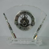 Fan Shape Crystal Clock Award New Style for Daily Use