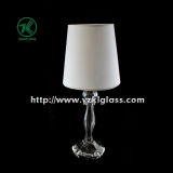 Single Glass Candle Holder for Table Ware with Lamp (KL100110-2)