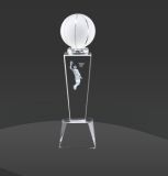 Sport 3D Laser Crystal Glass Trophy of Basketball