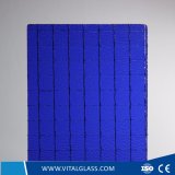 Dark Blue Wired Glass/Reflective Patterned/Figure Glass with Ce&ISO9001