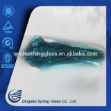 Blue Color Glass Chunks Strip Shape