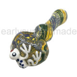 Handcraft Spiral Glass Smoking Pipe for Tobacco (ES-HP-434)