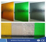 Ultlra Clear Solar Panel/Rolled/Wired Decorative/ Ceramic Frit Pattern/Figured/Patterned Glass for Diamond, Flora, Karatachi, Millennium, Mistlite, Nashij