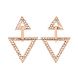 New Popular Alloy Fashion Jewelry Triangular-Shape Studded Earring