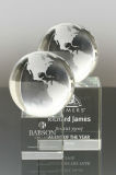Clear Frosted Crystal Globe Award (#3435, #3536)