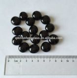 Black Color Smooth Glass Pebbles