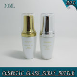 30 Ml High-End Acrylic Cover Pearl White Cosmetic Glass Bottle
