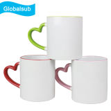 Globalsub 11oz Ceramic Mug with Colorful Heat Shape Handle