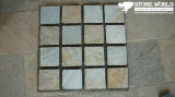 Natural Grey Yellow Slate Mosaic for Wall Decoration (mm050)