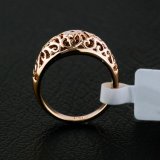 Top Quality Flower Hollowing Craft Rose Gold Color Ring