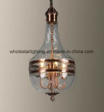 Round Glass Pendant Lamp with Elegant Lacer Cutting (WHG-898)