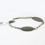Wholesale Trendy Stainlesss Steel Transparent Crystal Bead Bar Bracelet