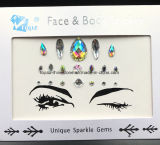 Festival Face Jewels Gem Party Bindi Body Jewelry Stickers Rhinestone Tattoo Temporary Face Stickers (S093)