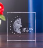 Crystal Cube for Face Laser Engraving 2D