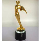 Factory Cheap Gold Flyman Oscar Glass Trophy Cup