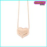 Chinese Manufacturer Wholesale Rose Gold Chain Heart Pendant Necklace