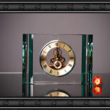 Elegant Crystal Glass Table Clock for Decoration