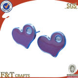 Cute Promotion Gifts Heart Shape Metal Rhinestone Crystal Metal Earrings (FTFR2402A)
