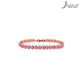 CZ Crystal Rose Gold Pink Stone Ladies Tennis Bracelets