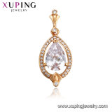 32375 Xuping Fashion Luxury 18K Gold-Plated Square CZ Crystal Pendant
