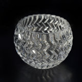 Luxury Crystal Candle Vessel with Embossed Pattern