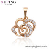 33623 Xuping Fashion Luxury 18K Gold-Plated Square CZ Crystal Pendant