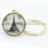 25mm Round Dome Crystal Keychain for Tourist Souvenir Gifts