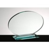 Oval Jade Glass Trophy