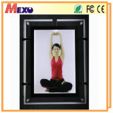 Ceiling Hanging Crystal Photo Frame Slim LED Light Box with Magnetic Open