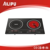 Double Burners Mix Induction and Infrared Cooker for Family Kitchen Sm-Dic03