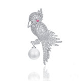 CZ Crystal Korea Animal Bird Pearl Fashion Jewellery Brooch