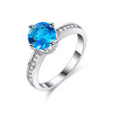 Imitation Rhodium Pretty Diamond Finger Engagement Ring