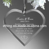 Personalized Heart Glass Souvenir Gift for Holiday Decoration
