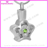 Ashes Locket Hollowed Flower Pendant with Crystal Ijd9684