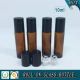 10ml Amber Glass Roll on Bottle with Stainless Steel Roller