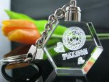 Promotional Gift 3D Laser Engraving Crystal Keychain