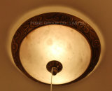 Round Spanish Marble Ceiling Lamp with Certification for Interior Use
